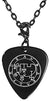 Andrealphus 65th Lesser Seal Goetia Black Guitar Pick Clip Charm on 24" Chain Necklace