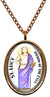My Altar Saint Lucy Patron of The Eyes Rose Gold Stainless Steel Pendant Necklace