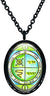 My Altar Solomons 3rd Jupiter Seal Protects Against Enemies & Evil Black Stainless Steel Pendant Necklace