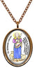 My Altar St Germain Cousin Patron of Abused & Disabled People Rose Gold Stainless Steel Pendant Necklace