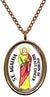 My Altar Saint Agatha Patron of Breast Cancer Rose Gold Stainless Steel Pendant Necklace