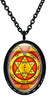 Solomons 2nd Pentacle of Mars for Regenerative Power Black Stainless Steel Pendant Necklace