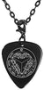 Solomon's 7th Saturn Seal To Tremble at Your Words Black Guitar Pick Clip Charm on 24" Chain Necklace