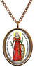 My Altar Saint Catherine of The Wheel for Sewing & Fashion Design Rose Gold Stainless Steel Pendant Necklace