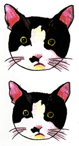 Adorable Tuxedo Cats Waterproof Temporary Tattoos 2 Sheets