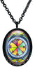 My Altar Solomons 2nd Pentacle of The Sun Represses Those Who Oppose Your Wishes Black Stainless Steel Pendant Necklace