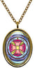 My Altar Solomons 7th Pentacle of The Saturn to Make Others Tremble at Your Words Gold Stainless Steel Pendant Necklace