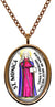 My Altar Saint Monica Patron of Protecting Mothers & Wives Rose Gold Steel Pendant Necklace
