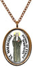 My Altar Saint Walburga Patron of Female Writers Rose Gold Stainless Steel Pendant Necklace