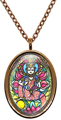 My Altar Goddess Kwan Kuan Yin for Love & Beauty Stainless Steel Pendant Necklace