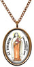 My Altar Saint Therese Patron of Unconditional Love Rose Gold Stainless Steel Pendant Necklace