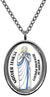 My Altar Saint Mother Teresa Patron of Defeating Poverty Silver Stainless Steel Pendant Necklace