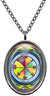 My Altar Solomons 2nd Pentacle of The Sun Represses Those Who Oppose Your Wishes Silver Stainless Steel Pendant Necklace