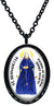 My Altar Saint Bernadette Black Stainless Steel Pendant Necklace