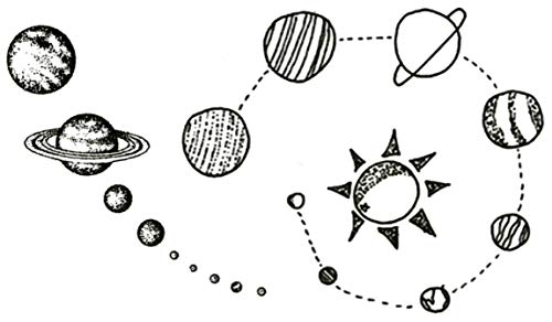 Solar System Planets Temporary Tattoos 2 Sheets