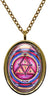 Solomons 3rd Pentacle of Mars for Undermining Ones Enemies Gold Stainless Steel Pendant Necklace