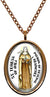 My Altar Saint Teresa of Avila Patron for Headaches Rose Gold Stainless Steel Pendant Necklace