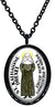 My Altar Saint Katharine Drexel for Philanthropy & Racial Justice Black Stainless Steel Pendant Necklace
