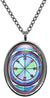 Solomons 6th Pentacle of The Moon for Causing Rain Silver Stainless Steel Pendant Necklace