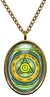 My Altar Solomons 4th Pentacle of The Saturn for Gaining Control & Good News Gold Stainless Steel Pendant Necklace