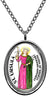 My Altar Saint Ursula Patron of Womens Liberation Movement Silver Stainless Steel Pendant Necklace