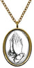 My Altar Praying Hands Gold Stainless Steel Pendant Necklace