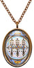 My Altar Marassa Twins Veve Voodoo Magick for Blessings, Family & Abundance Rose Gold Stainless Steel Pendant Necklace