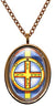 My Altar Solomons 6th Jupiter Seal Protects from All Earthly Danger Rose Gold Stainless Steel Pendant Necklace