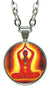 Kundalini Chakra 5/8" Mini Stainless Steel Silver Pendant Necklace