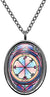 My Altar Solomons 3rd Pentacle of The Saturn for Protection Against Others Plots Silver Stainless Steel Pendant Necklace
