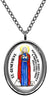 My Altar Saint Genevieve Patron of Paris France & Disaster Protection Silver Stainless Steel Pendant Necklace