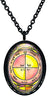 My Altar Solomons 5th Pentacle of The Mercury to Open Doors of Any Kind Black Stainless Steel Pendant Necklace