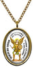 My Altar Archangel St Raphael Gods Healing Protected by Angels Gold Steel Pendant Necklace