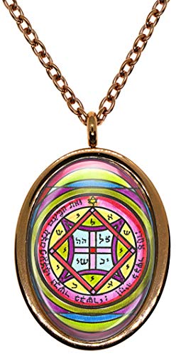 My Altar Solomons 4th Pentacle of Venus Makes Anyone Desired Come to You Rose Gold Stainless Steel Pendant Necklace