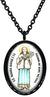 My Altar Saint Maria Goretti Patron of Rape Victims Black Stainless Steel Pendant Necklace