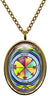 My Altar Solomons 2nd Pentacle of The Sun Represses Those Who Oppose Your Wishes Gold Stainless Steel Pendant Necklace