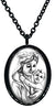 Blessed Virgin Mary Mother with Baby Jesus Stainless Steel Pendant Necklace