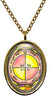 My Altar Solomons 5th Pentacle of The Mercury to Open Doors of Any Kind Gold Stainless Steel Pendant Necklace