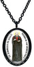 Saint Camillus de Lellis Patron of The Medical Field Black Stainless Steel Pendant Necklace