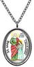 Saint Anne Holy Mother of Mary Patron of Mothers & Grandmothers Silver Stainless Steel Pendant Necklace