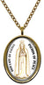 My Altar Our Lady of Fatima Patron of Peace Gold Stainless Steel Pendant Necklace