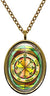 My Altar Solomons 7th Jupiter Seal for Power Against Poverty Gold Stainless Steel Pendant Necklace
