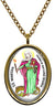 My Altar Saint Martha Patron of Battling Demons Gold Stainless Steel Pendant Necklace