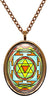 My Altar Shiva Yantra for Protection & Removing Fear Rose Gold Stainless Steel Pendant Necklace