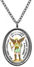 My Altar Archangel St Gabriel Gods Messages Protected by Angels Silver Steel Pendant Necklace
