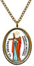 My Altar Saint Helena Patron of Difficult Marriages & Divorce Gold Stainless Steel Pendant Necklace