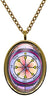 My Altar Solomons 4th Pentacle of The Sun for Seeing The Reality in Others Gold Stainless Steel Pendant Necklace