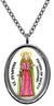 My Altar Saint Dymphna Patron of Incest Victims Silver Stainless Steel Pendant Necklace