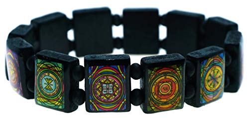 My Altar King Solomons Planetary Love Magic Seals of Venus Black Wood Stretch Bracelet