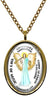 My Altar Archangel Sandalphon Gift of Music Protected by Angels Gold Steel Pendant Necklace